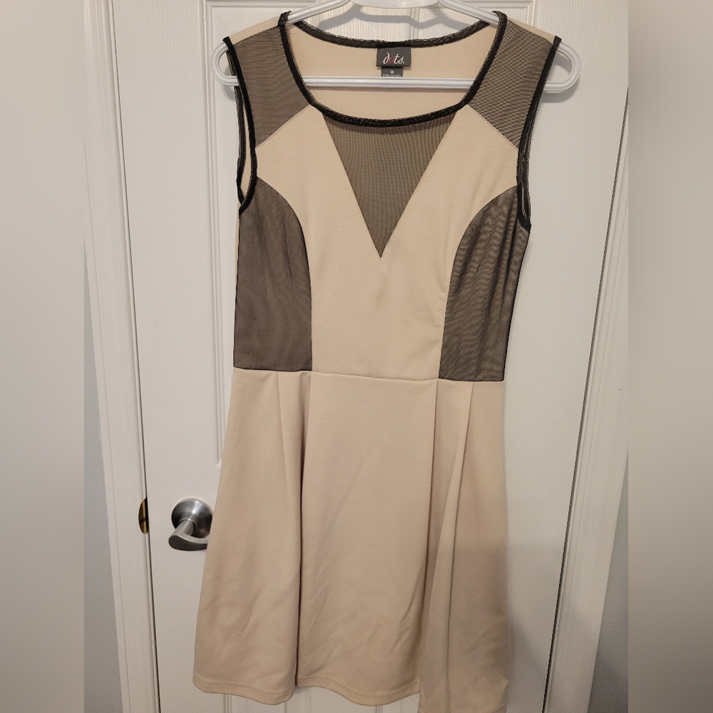 Faux mesh cut out dress